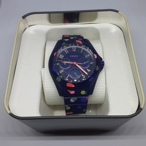 Fossil poka dots watch
